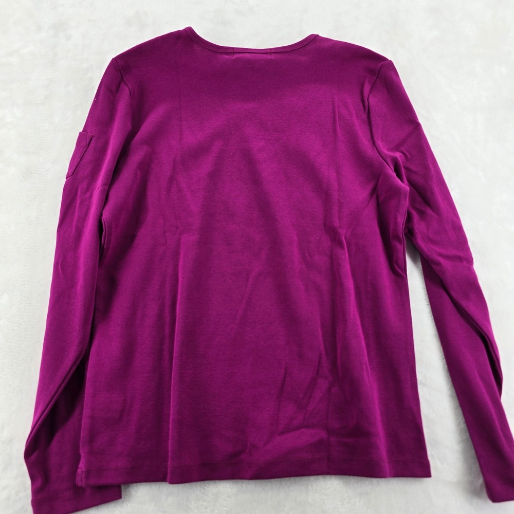 Lauren Ralph Lauren Top Womens PL Long Sleeve Tee Purple Magenta Lot of 2 NWT - Picture 8 of 16
